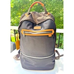 TUMI Alpha Bravo Cannon Backpack Black Ballistic Nylon Leather Trim Laptop Bag